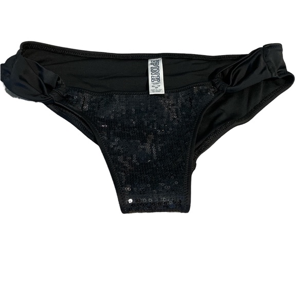 Black Sequin Detailed sexy VS Bikini Bottoms great condition - Picture 2 of 4
